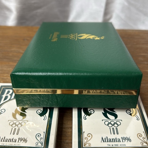 Atlanta 1996 Olympic Games Set of 2 Sealed Playing Cards with Hinged Box - Picture 10 of 15